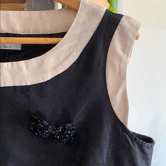 Privee Black and cream trim shift dress🦋 - Picture 6 of 7